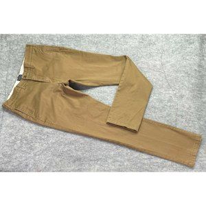 Levi's Chino Pants Men 34 x 34 Brown Flat Front Cotton Straight Leg Mid Rise